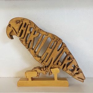 Wooden African Grey Decor